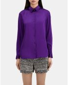 Chemise 100% soie violette