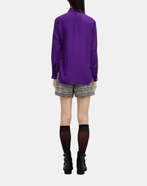 Chemise 100% soie violette