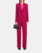 Veste tailleur 100% laine cerise