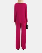 Veste tailleur 100% laine cerise