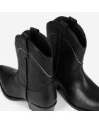 Bottes western en cuir noires