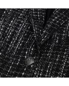 Veste tailleur en tweed noire et blanche