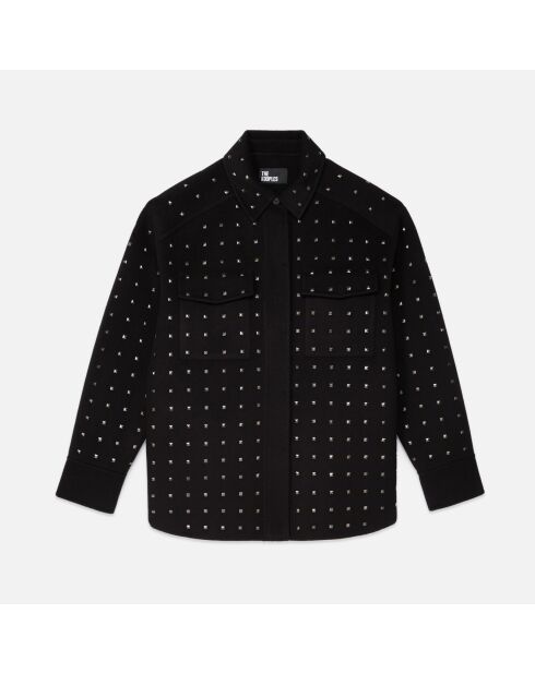 Blouson type surchemise avec studs noir