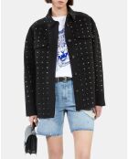 Blouson type surchemise avec studs noir