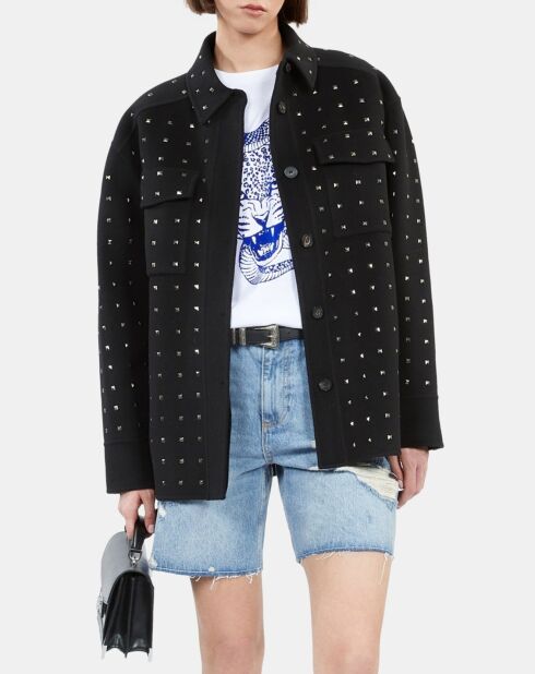 Blouson type surchemise avec studs noir