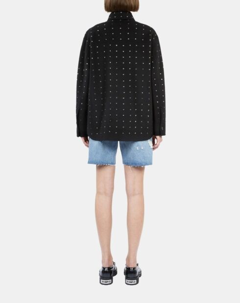 Blouson type surchemise avec studs noir