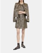 Veste courte à sequins dorés