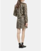 Veste courte à sequins dorés