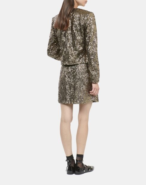 Veste courte à sequins dorés