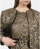 Veste courte à sequins dorés