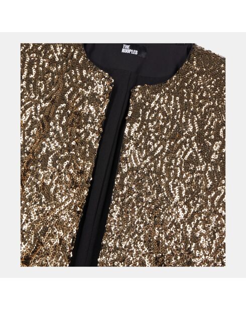 Veste courte à sequins dorés