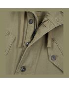 Parka longue à capuche kaki