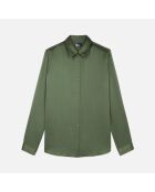 Chemise 100% soie kaki