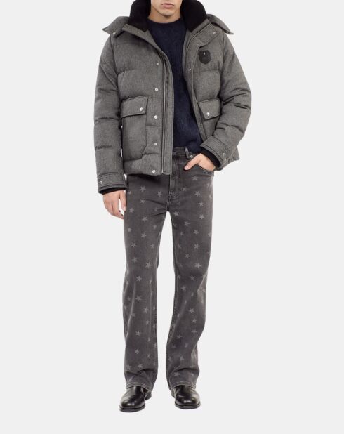 Doudoune   en flanelle gris clair