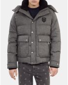 Doudoune   en flanelle gris clair