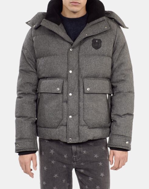 Doudoune   en flanelle gris clair