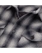 Blouson à capuche type surchemise à carreaux gris/noir