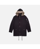 Parka à capuche noire