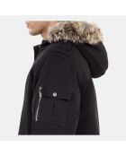 Parka à capuche noire