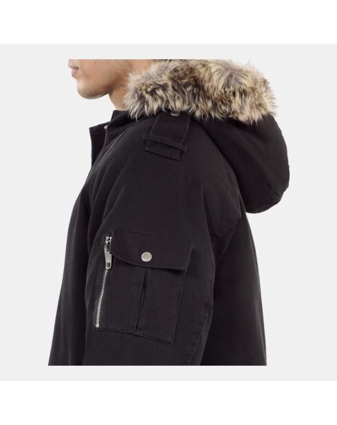 Parka à capuche noire