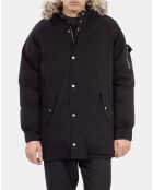 Parka à capuche noire