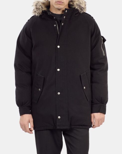Parka à capuche noire