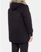 Parka à capuche noire