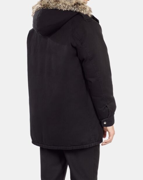 Parka à capuche noire