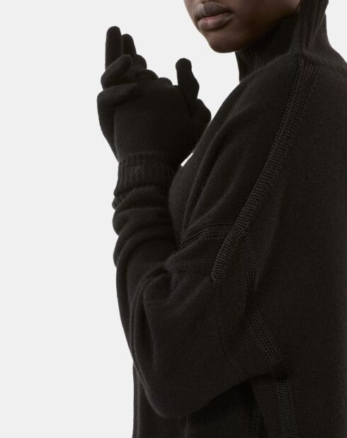 Gants en cachemire noirs