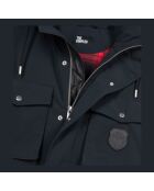 Parka à capuche bleu marine