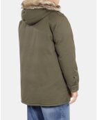 Parka à capuche kaki