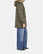 Parka à capuche kaki