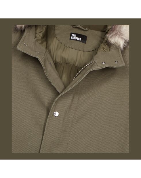 Parka à capuche kaki