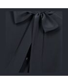 Chemise courte 100% soie noire