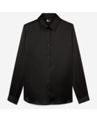 Chemise en soie noire