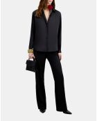 Chemise en soie noire