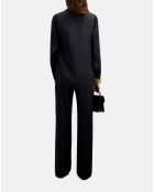 Chemise en soie noire