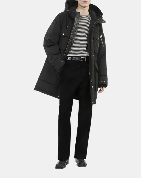 Parka à capuche noire