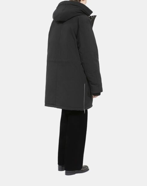 Parka à capuche noire