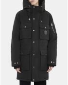 Parka à capuche noire
