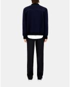 Blouson en tissu bouclette bleu marine