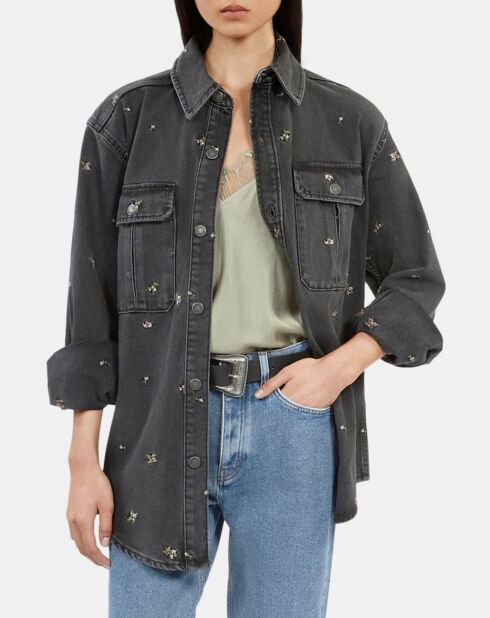Surchemise en denim grise
