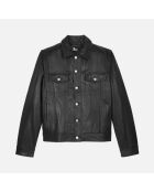 Blouson en cuir noir
