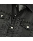 Blouson en cuir noir