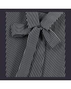 Chemise 100% soie à rayures noire et blanche