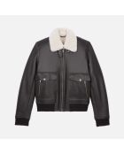 Peau lainée courte noire