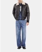 Peau lainée courte noire