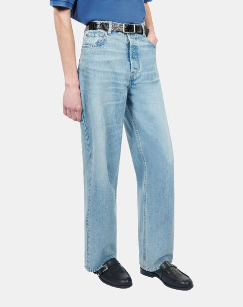 Mocassins en cuir avec boucle western noirs