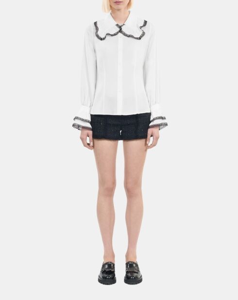 Chemise 100% soie blanche