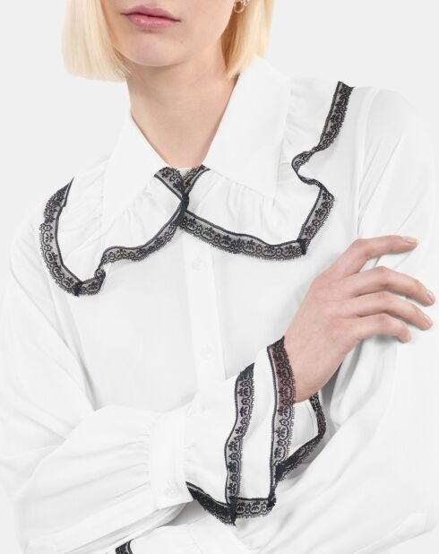 Chemise 100% soie blanche